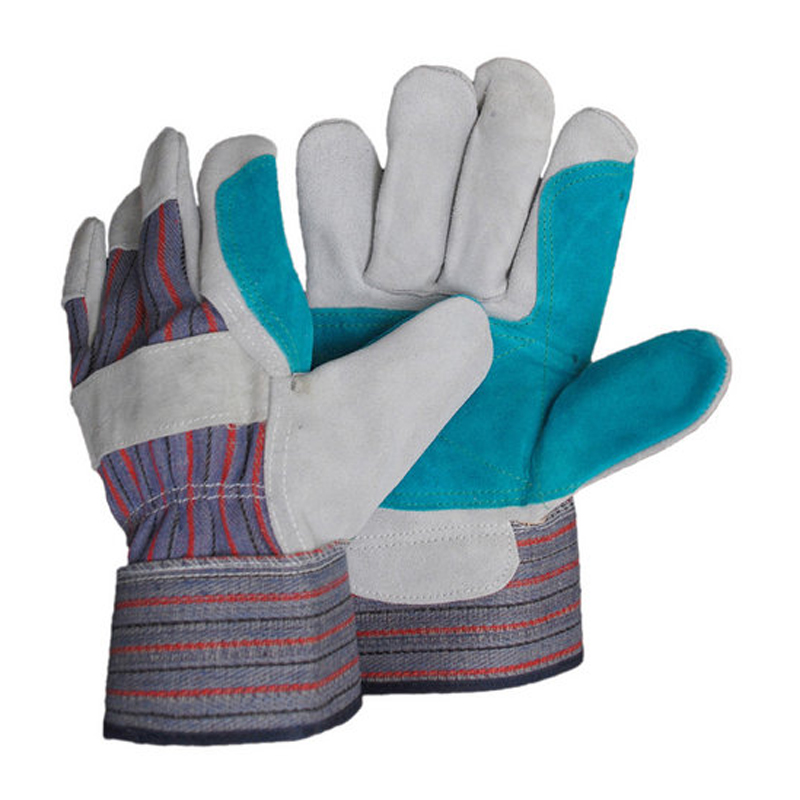 LG008 Lapisan Double Cowhide Rubber Cuff Sarung Tangan