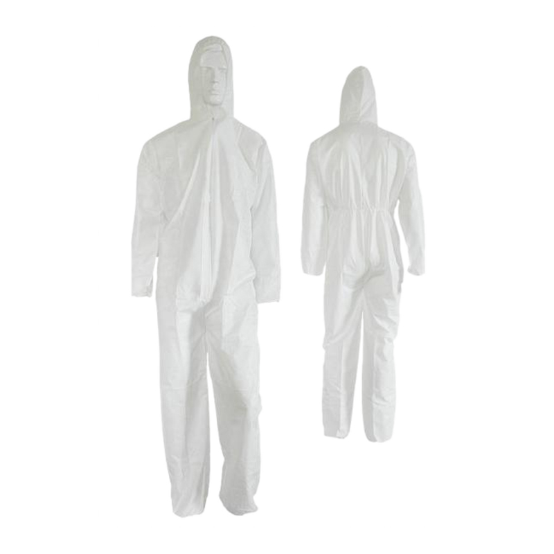 DC01 White Waterproof Coverall elastik pakai