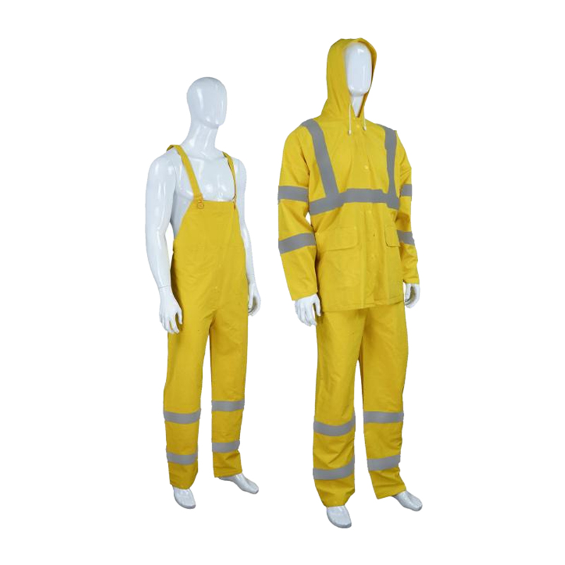 RC001BR Heavy Duty PVC Waterproof Bib Raincoat